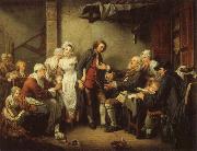 Jean-Baptiste Greuze The Village Marriage Contract Spain oil painting artist